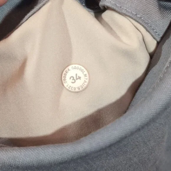 Lululemon Commission Shorts Mens 34 Classic Fit Blue 9” Warpstreme Chinos Golf - Picture 2 of 10